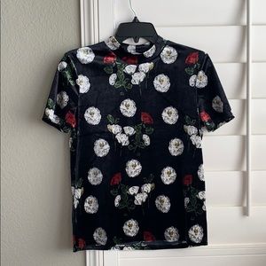 NWOT Zara velvet top